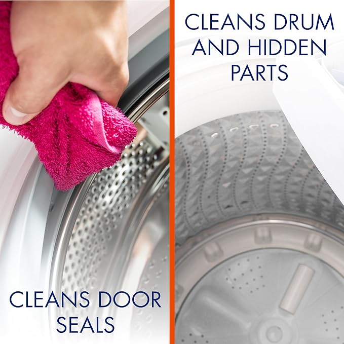 Glisten Washer Magic Washing Machine Cleaner and Deodorizer, 8 Bottles