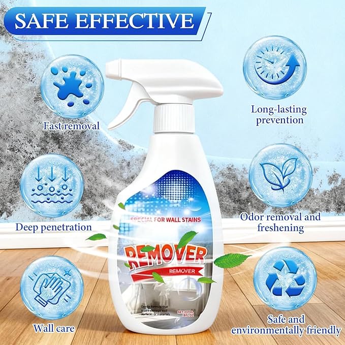 Highly Effective Removal Spray,Wall Cleaner Spray-Bathroom Foam Cleaner for Shower,Tile,Fabric,Bathrooms,Kitchens
