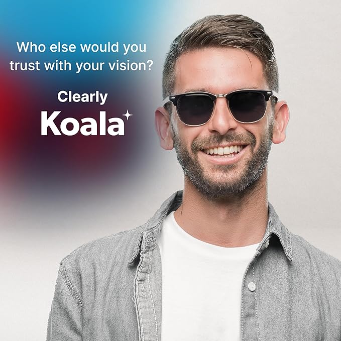 Koala Eyeglass Lens Cleaner Spray Kit | (2x) Glasses Cleaner Bottle + (2x) Microfiber Cloth | Alcohol Free Eyeglasses, Screen, and Camera Cleaning Kit | Made in USA (4 Piece Set)