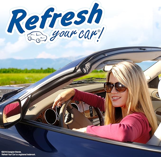 Refresh Your Car Air Freshener, Odor Eliminator, Set of 6 Auto Dual Scent Vent Sticks, Lightning Bolt and Ice Storm Scent, Refresh Your Car (Pack of 2)
