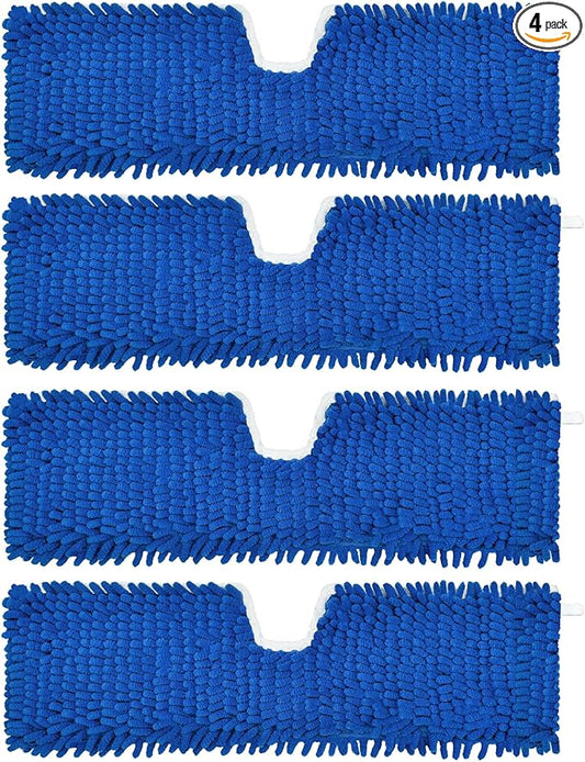 4 Pack Mop Heads Replacements Compatible with O-cedar Dual-Action Flip Mop,Microfiber&Chenille Mop Replace Head for Dry/Wet Use,Double-sided,Reusable and Washable Dust Mop Refills for Floor Cleaning