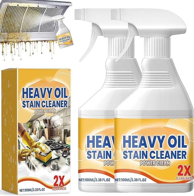 2026 New Kitchen Cabinet Cleaners and Polishers, 3.38 All in One Cabinet Cleaner, Grease Remover, Kitchen Degreasing Cleaning Spray for Stove, Oven, Dishwasher, Appliances (2 Pcs)