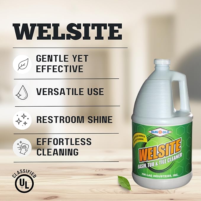 Sun-Glo Welsite Basin, Tub & Tile Cleaner Premium Restroom Shine (4x1 Gallon Case)