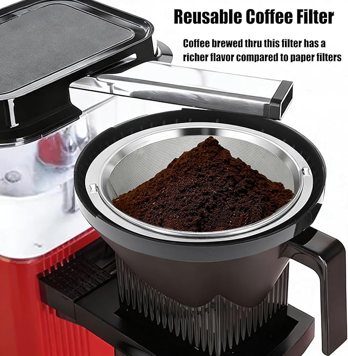 #4 Coffee Filter Stainless Steel, fit for Technivorm Moccamaster KBGV, KBT,KBGT Reusable Coffee Dripper For Breville Precision Brewer Double Mesh Filter