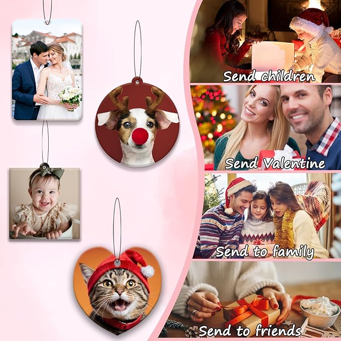 Generic Custom Logo Air Fresheners Bulk, Wholesale Personalized Double-Sided Car Air Fresheners with Picture Photo Text/Logo with Scents (10 Pack)