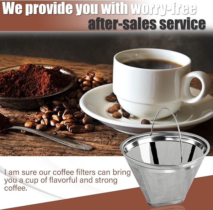 #4 Coffee Filter Reusable Coffee Filter Stainless Steel Coffee Filter Compatible with Technivorm Moccamaster KBGV KBT 79112 53923 59691 etc. Durable Stainless Steel Filter for Sustainable Brewing (1)