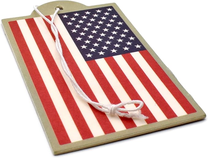Elektroplate Red White and Blue American Flag Automotive Air Fresheners for Vehicles | New Car Scent (6-Pack) | Made in the USA