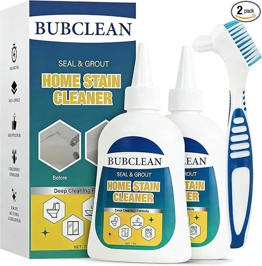 Home Stain Remover Gel Cleaner, Heavy Duty Black Surface Stain Cleaner for Washing Machine, Bathroom Grout, Shower, Bathtub, Tile, Fridge Rubber, Kitchen Sinks, 2 Packs