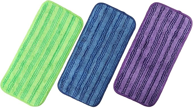 Reusable Microfiber Mop Pads Compatible with Swiffer WetJet Hardwood and Tile Floor Spray Mops, Washable Refills for Home Cleaning