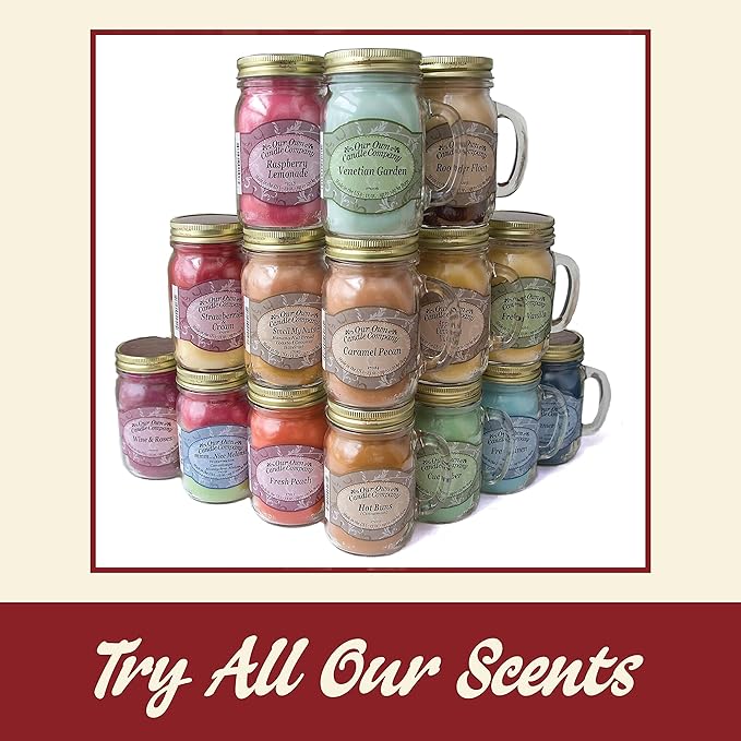 Our Own Candle Company, Snickerdoodle Scented Mason Jar Candle, 100 Hour Burn Time, 13 Ounces