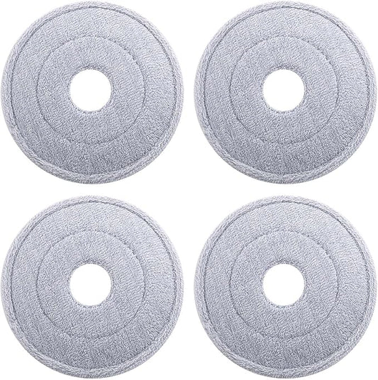 Microfiber Cotton Mop No Need to Wash by Hand Replacement Round Flat Mop Head Replacement Microfiber Cleaning Spray (Dark Gray, One Size)