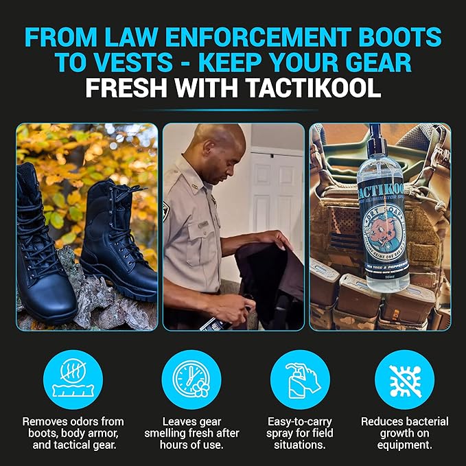 Odor Eliminator for Law Enforcement Gear (Combo Pack of 3 (16oz & 2oz Travel Bottle))