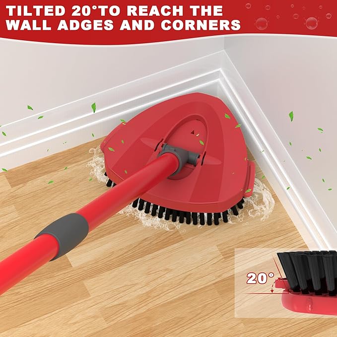 Aifacay Scrub Brush Head for O-Cedar EasyWring Spin Mop, Full-Bristle Heavy-Duty Replacement Brush, Compatible with 1-Tank Spin Mop Set, Multi-Surface Cleaning Attachment for Floors, Tile & Bathroom