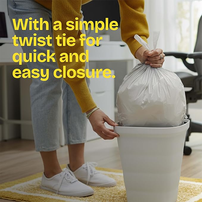 Glad Trash Bags, OdorShield Small Garbage Bags, Gain Original with Febreze Freshness, 4 Gallon, 26 Count, 26 ct