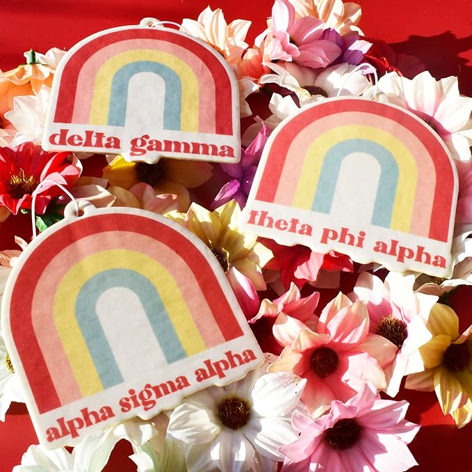 Gamma Phi Beta - Rainbow Air Freshener - 2/Pack - Flowers & Sunshine Scent