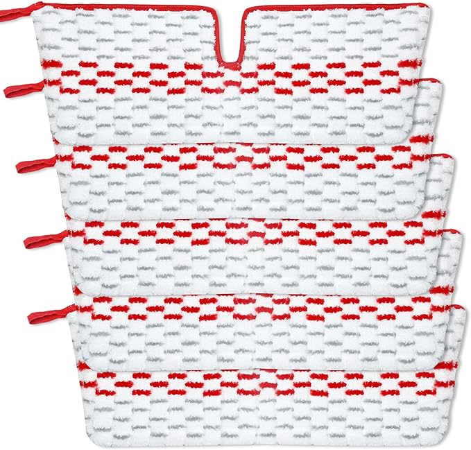 KEEPOW Mop Pads Refills Compatible with O-Cedar Promist Max Spray Mop Double-Side Washable Reusable Flip Mopping Pads Replacement for Dry Wet Floor Cleaning,5 Packs