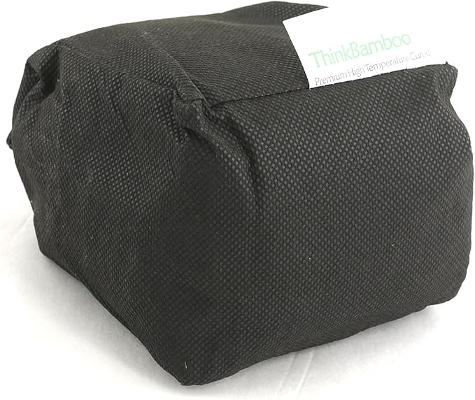 BambooMN Granulated Bamboo Charcoal Odor Absorber Bag in Decorative 4" Brown Box, 4 Sets