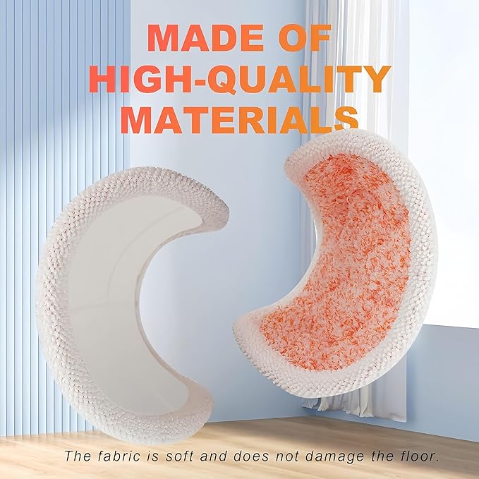 Mop Pads Replacement for Bissell Spinwave/Spin Wave/Crosswave,Expert/Pet/Cordless Hard Floor 20399 23157 2039A 2124A 20393 2039T 2039W 20391 2307 2315A Spin waveMop Refill Heavy Scrub Pad-(6+4+2)