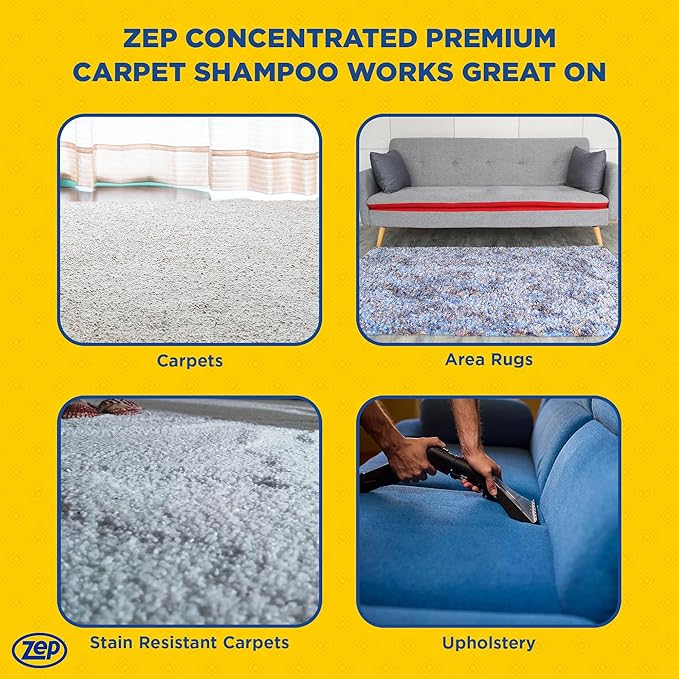 Zep Premium Carpet Shampoo - 2.5 Gal (Case of 2) - ZUPXC320 - Deep Cleaning and Stain Removal, For Carpet Machines