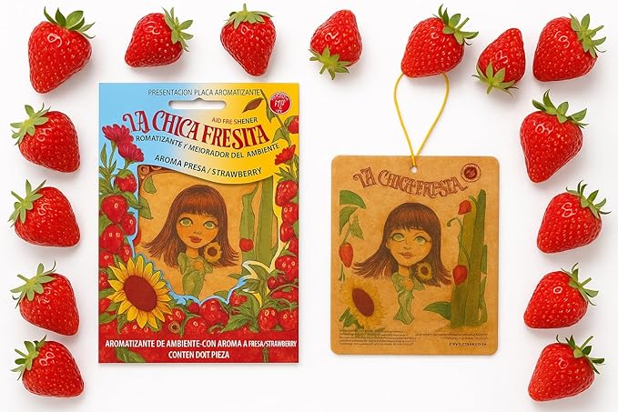 cf-2 2X La Chica Fresita Automotive Air Freshener, Strawberry, 2 Piece