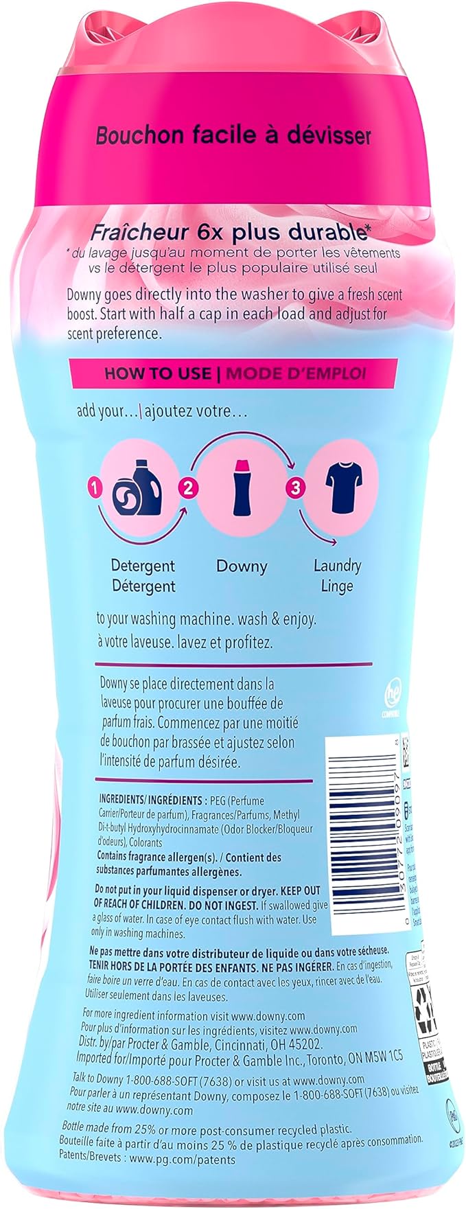 Downy April Fresh In-Wash Laundry Scent Booster Beads, 13.4 oz, laundry scent beads, Long-lasting Freshness (Pack of 4)