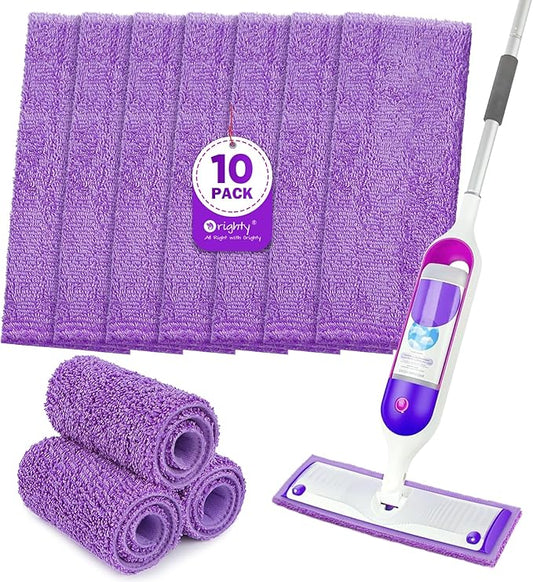 Orighty Reusable Mop Pads for Swiffer PowerMop, 10 Pack Power Mop Pads Refills for 13 ''-15 '' Spray Mop, Microfiber Mop Pads Refills for Multi-Surface Floor, Machine Washable