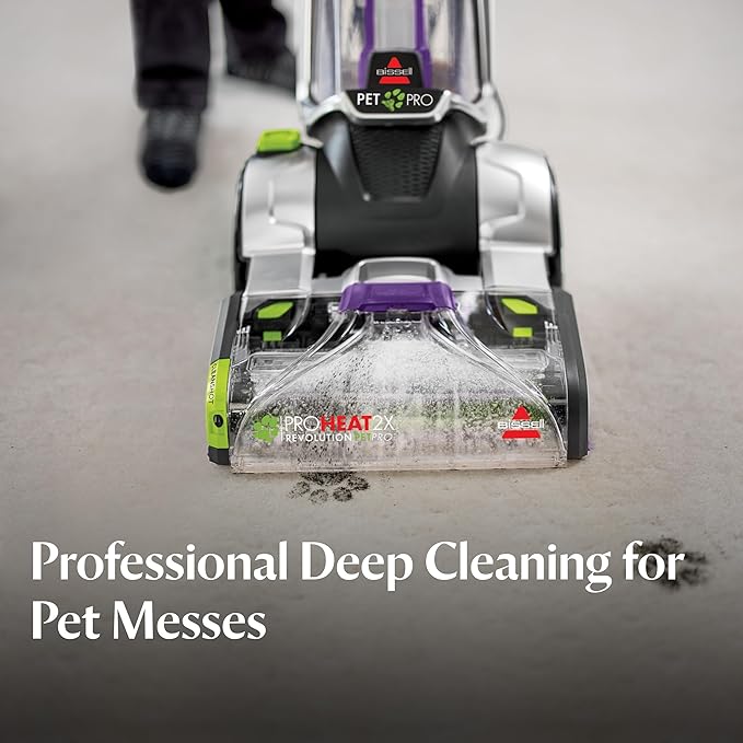 BISSELL ProHeat 2X Revolution Pet Pro Plus, 3588F, Upright Deep Cleaner, 30-minute Dry Time, Dual Dirt Lifter Powerbrush, Hose & Tool Attachment, Pet Upholstery and Tough Stain Tool Included