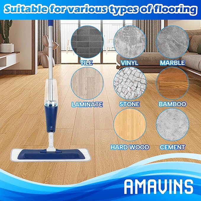 3 Pack Microfiber Cleaning Pads for White Gray 18 inches, Reusable Microfiber Mop Pads for 18 Inch Mop, Hardwood Floor Replacement Cleaning Mop Pads, Machine Washes