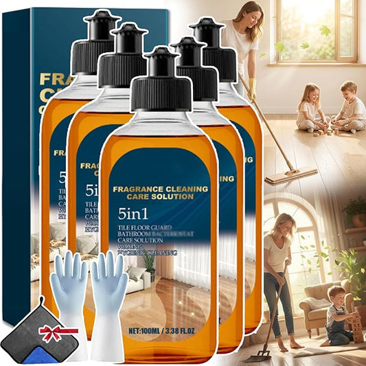 5 in 1 Floor Cleaner - Fragrance Cleaning Floor Solution, Fragrance Cleaning Care Solution 5 in 1