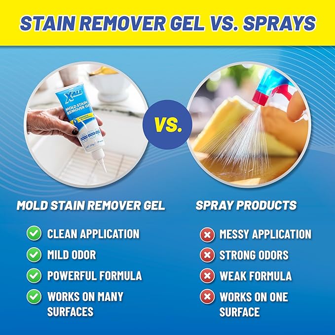 X-ALL Mold Stain Remover – Heavy Duty Cleaner for Bathroom Grout, Tile, Shower & Washing Machine Seal, 150g