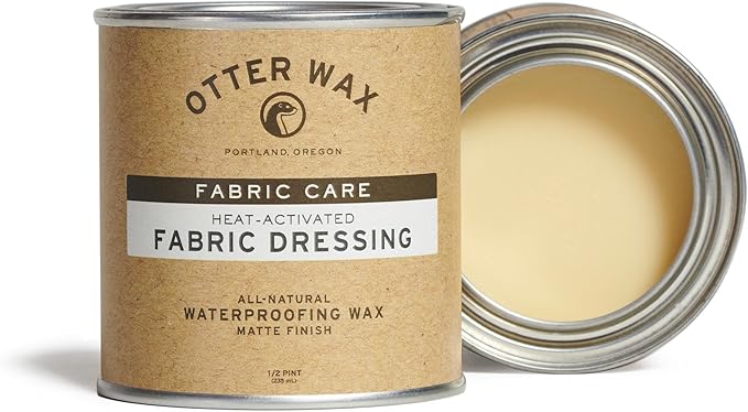 Otter Wax Heat-Activated Fabric Dressing | 1/2 Pint | All-Natural Water Repellent | Made in USA