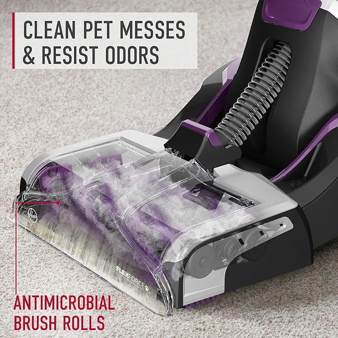 Hoover SmartWash Pet Automatic Carpet Cleaner with Spot Chaser Stain Remover Wand, FH53000PC + Hoover Everyday Solution, Deep Cleaning Carpet Shampoo, 128 oz Formula, AH30932