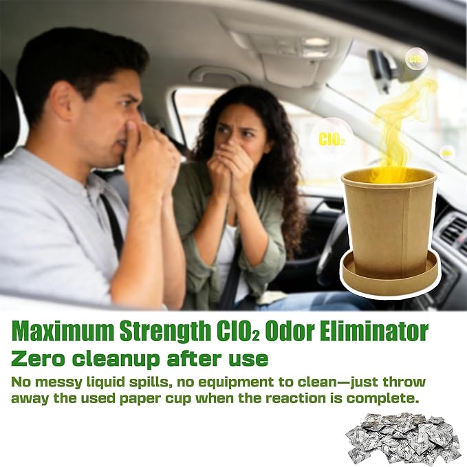 xcivi Car Odor Eliminator, 3 Set Chlorine Dioxide Tablets Deodorizing for Cars, Smoke Smell Remover For Car, Automotive Air Freshener, Car Bomb Odor Eliminator