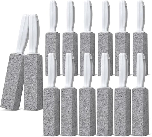Emycool Pumice Stone Toilet Bowl Cleaner, 14 Pack Toilet Pumice Stone with Handle for Toilet Cleaning, Bathtubs, Sinks, Swimming Pools, Grills