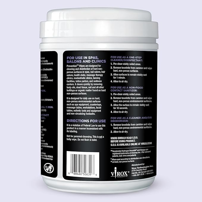Prevention Wipes – Multi-Surface Cleaning Wipes – Canister, 160 Count (Pack of 4)