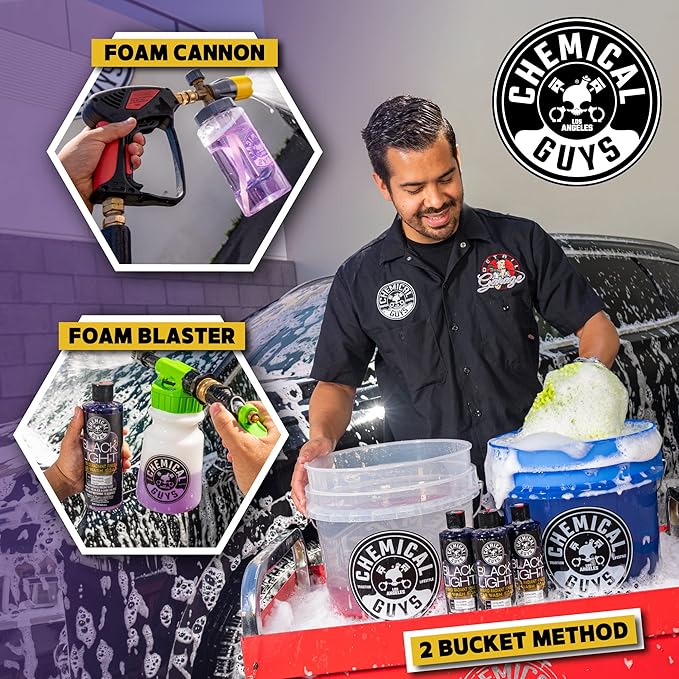 Chemical Guys CWS61964 Black Light Foaming Car Wash Soap (Works with Foam Cannons, Foam Guns or Bucket Washes) for Cars, Trucks, Motorcycles, RVs & More, 64 fl oz (Half Gallon) Black Cherry Scent