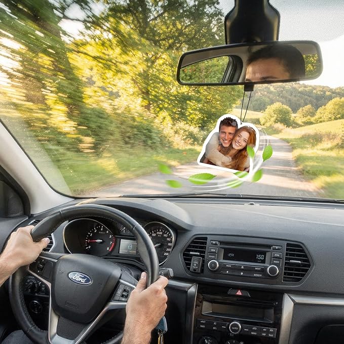 Custom Air Freshener for Car - Double Sided Photo Personalized Car Scents Air Freshener, Smell Air Fresheners With Picture for Wardrobe, Bathroom,Hanging Ornaments (Crop-1pcs)