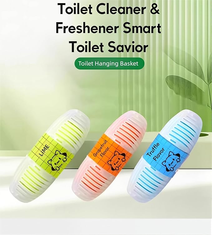 Hanging Toilet Bowl Cleaner, 3 Scents Automatic Toilet Rim Cleaner Can be used 500 times, Stain Removing Odor Eliminating Toilet Freshener for Standard & Smart Toilets (mix and match, 18)
