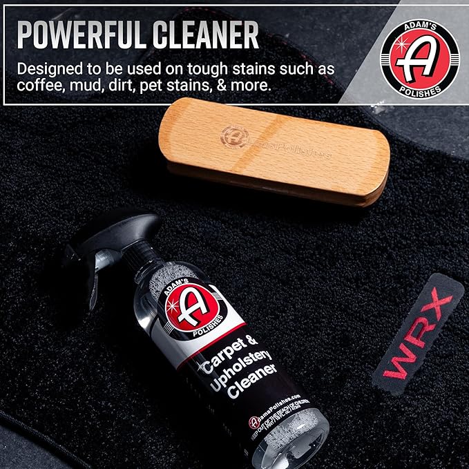 Adam's Polishes Carpet & Upholstery Cleaner - Powerful Car Carpet Cleaner for Auto Detailing, Fabric Interior Solution, Stain Remover Spray for Seat, Floor Mats (128 fl. oz (Gallon))