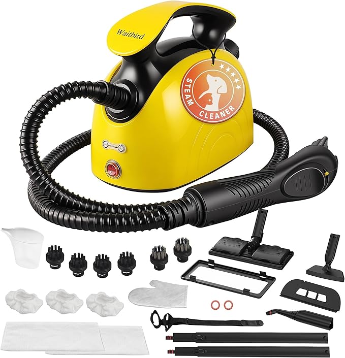 Steam Cleaner, Steam Cleaner For Home, Handheld Steamer For Cleaning With 21 Accessories, 248 °F High Temperature, Suitable for Grout, Floor. Sofas, Upholstery, Mop Replacement Pads