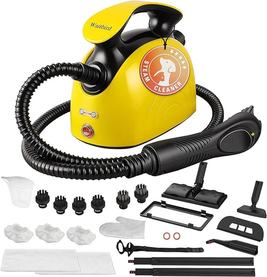 Steam Cleaner, Steam Cleaner For Home, Handheld Steamer For Cleaning With 21 Accessories, 248 °F High Temperature, Suitable for Grout, Floor. Sofas, Upholstery, Mop Replacement Pads