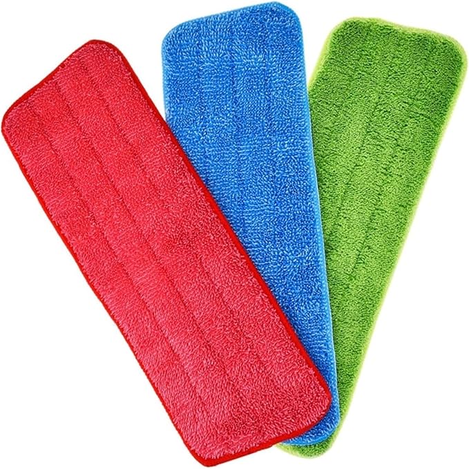 Spray Mop Cloth Pads Microfiber Reusable Head Floor Tile Window Cleaning Water Rags Paste Style Household Accessories(Purple)