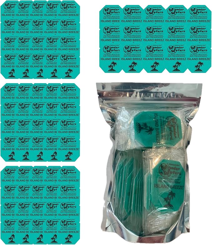 Wonder Wafers 75 count Air Fresheners Individually Wrapped, Island Breeze Fragrance