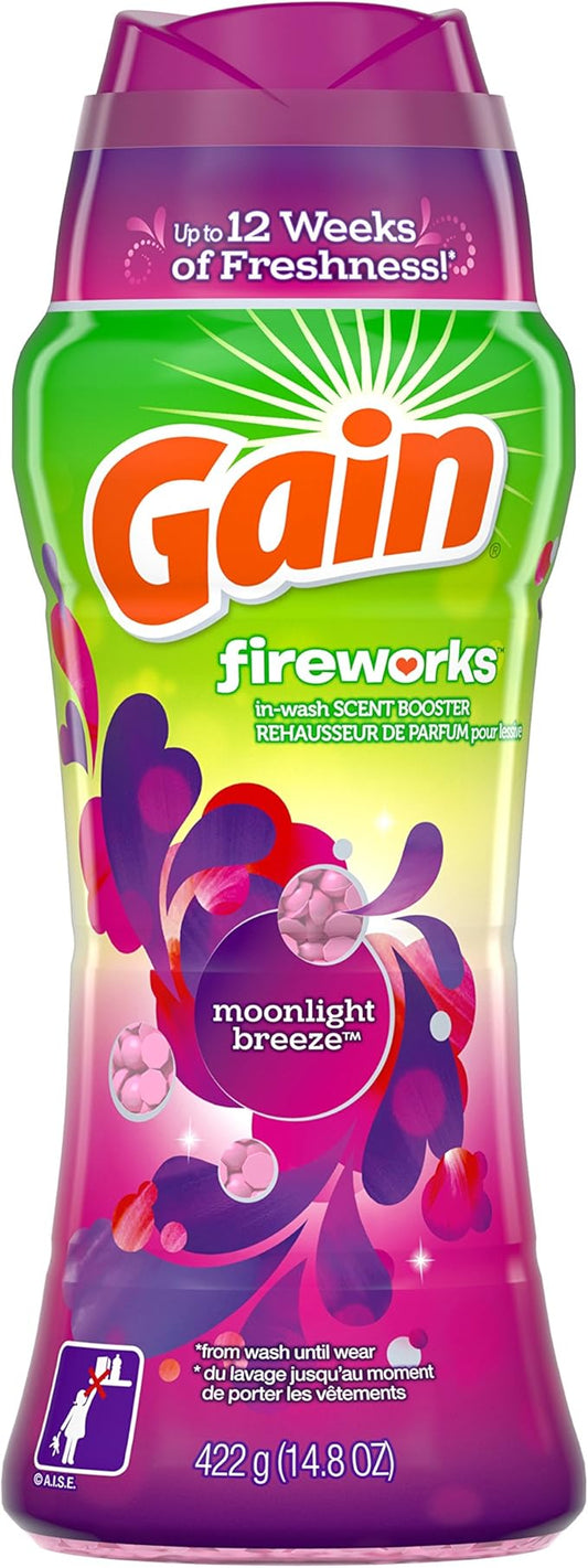 Gain Fireworks in-Wash Scent Booster Beads, Moonlight Breeze, 14.8 Ounce