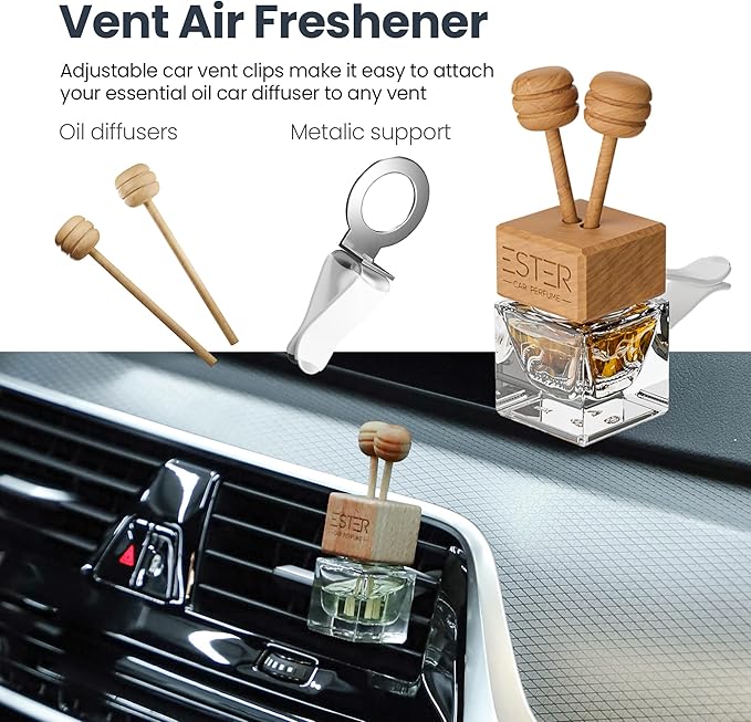 Car Luxury Perfume - Acqua DiGio - Air Freshener - №2 Gentle Touch: For Men - 1Fl Oz Luxury Essential Oil Diffuser with Sticks - Strong and Long-Lasting Scent