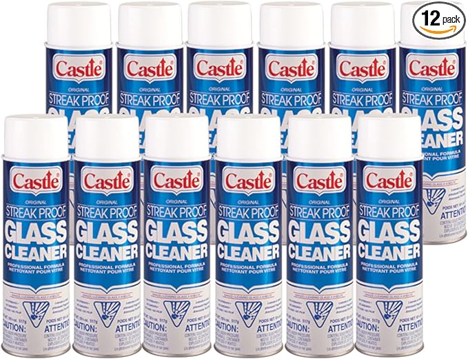 Castle C2003 Streak Proof Glass Cleaner, 12-Pack (Case)