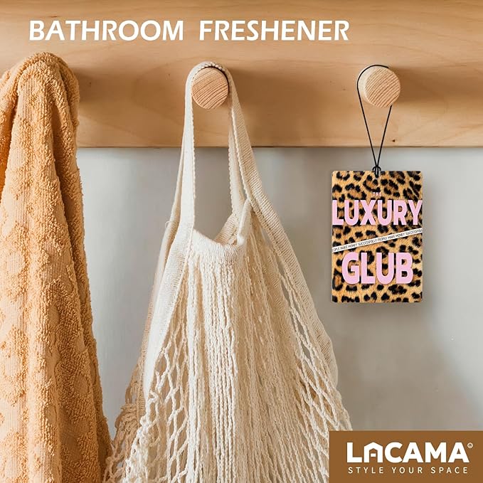 Lacama Retro Pink Cheetah Car Air Freshener 3Pcs, Retro Funky Cheetah Floral Luxury Club Cars Scents Air Freshener for Women Girls Gifts, Coquette Girly Car Accessories Interior Mirror Decor Hanging