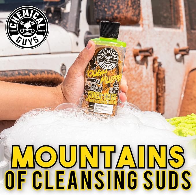 Chemical Guys Tough Mudder Foaming Heavy Duty Car Wash Soap - Soap for Foam Cannons, Foam Guns, or Buckets - Safe for Trucks, ATVs, RVs, and Off-Road Vehicles - 128 oz Lemon Scent