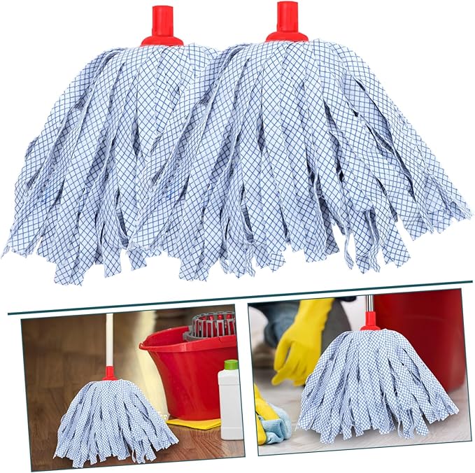 Garneck 2pcs Replacement Head Wet Mop Head for for Cleaning Floor Random Color