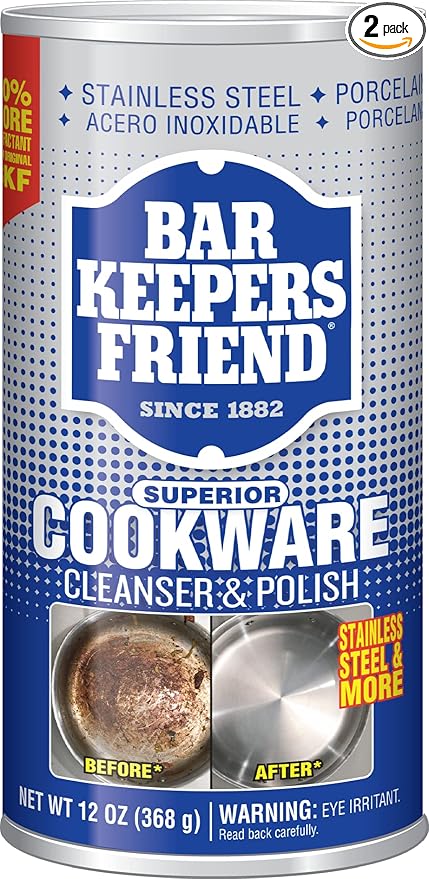 Bar Keeper's Friend COOKWARE CLEANER/POLISH 12 oz Can (2-pack)